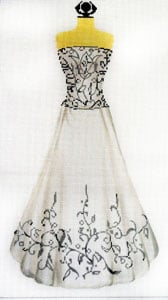click here to view larger image of Evening Gown - White (hand painted canvases)