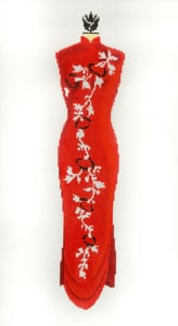 click here to view larger image of Evening Gown - Red (hand painted canvases)