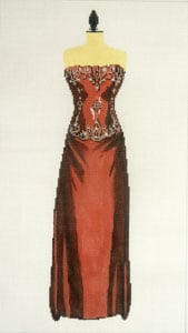 click here to view larger image of Evening Gown - Brown (hand painted canvases)
