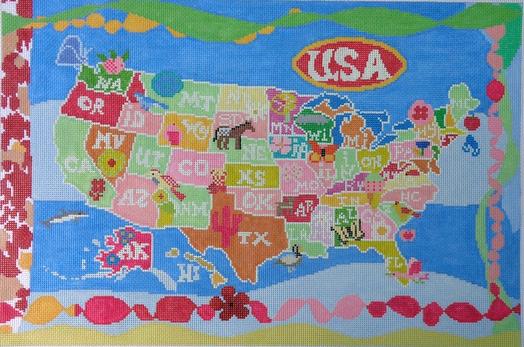 click here to view larger image of United States of Girls (hand painted canvases)