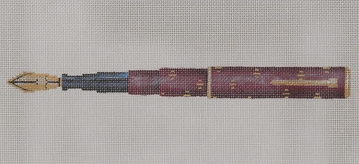 click here to view larger image of Burgundy Pen (hand painted canvases)