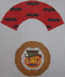 click here to view larger image of Devil Pumpkin Cupcake (hand painted canvases)
