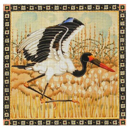 click here to view larger image of Saddle-Billed Stork - 18M (hand painted canvases)