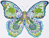 click here to view larger image of Blue Morpho Butterfly (hand painted canvases)