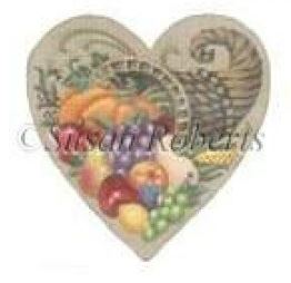 click here to view larger image of Cornucopia Heart (hand painted canvases)
