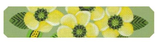 click here to view larger image of Yellow Blossoms Bracelet (hand painted canvases)