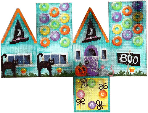 click here to view larger image of Halloween/Cats Cottage (hand painted canvases)
