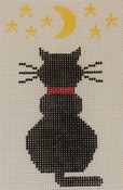 click here to view larger image of Cat with Moon and Stars (hand painted canvases)