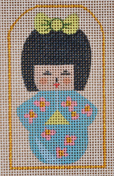 click here to view larger image of Mini Blue Geisha  (hand painted canvases)