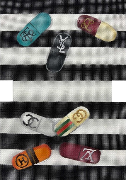 click here to view larger image of Designer Capsules Clutch (hand painted canvases)