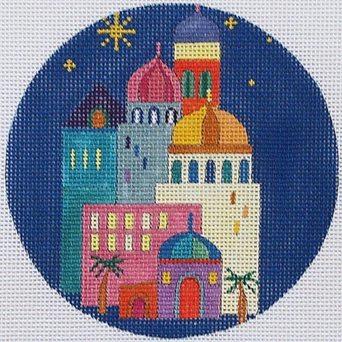 click here to view larger image of Bethlehem Ornament  - 13M (hand painted canvases)