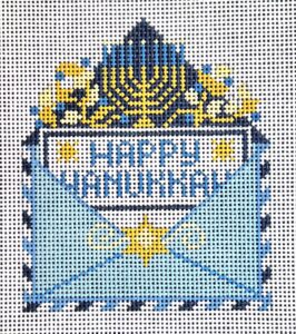 click here to view larger image of Happy Hanukkah Letter (hand painted canvases)