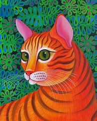 click here to view larger image of Ginger Cat (hand painted canvases)