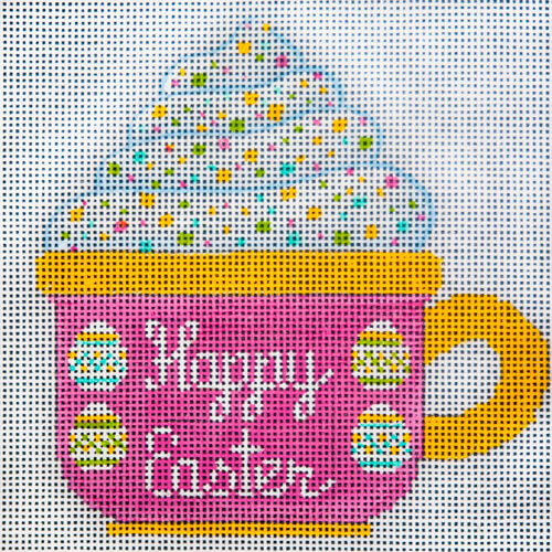 click here to view larger image of Happy Easter Cup (hand painted canvases)