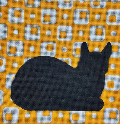 click here to view larger image of Orange Shadow Cat (hand painted canvases)