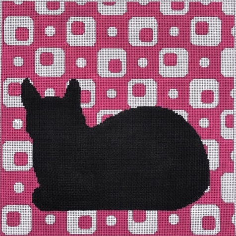 click here to view larger image of Pink Shadow Cat (hand painted canvases)