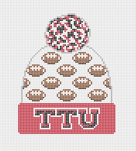 click here to view larger image of Beanie - TTU (Texas Tech University) (hand painted canvases)