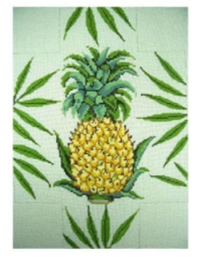 click here to view larger image of Pineapple Brick Cover (hand painted canvases)