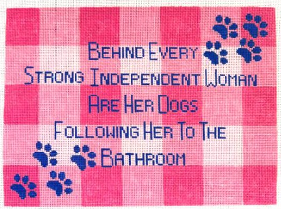 Dogs in Bathroom hand painted canvases 
