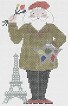 click here to view larger image of Parisian Santa (hand painted canvases)