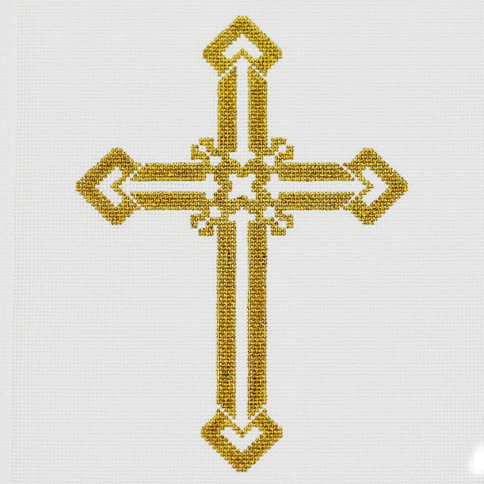 click here to view larger image of Cross - Gold 3 (hand painted canvases)