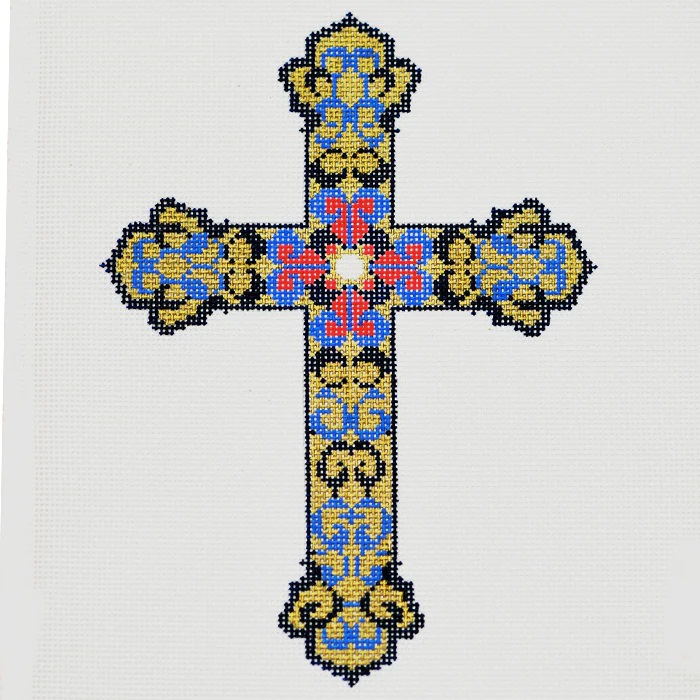 click here to view larger image of Cross - Jewel Tone 1 (hand painted canvases)