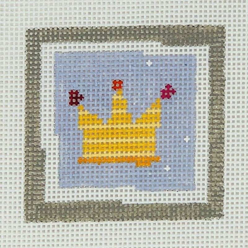 click here to view larger image of Crown w/Stripes (hand painted canvases)