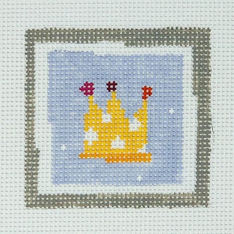 click here to view larger image of Crown w/Dots (hand painted canvases)
