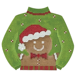 click here to view larger image of Gingerbread Man Sweater (hand painted canvases)