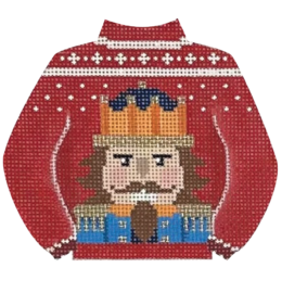 click here to view larger image of Nutcracker Sweater (hand painted canvases)