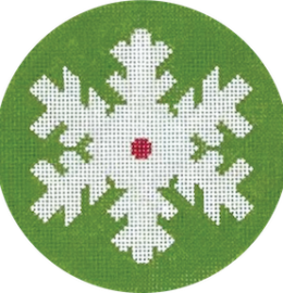 click here to view larger image of Simple Snowflake/Green (printed canvas)