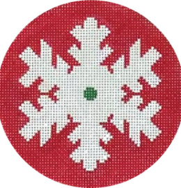 click here to view larger image of Simple Snowflake/Red (printed canvas)
