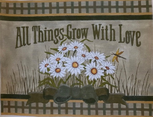 click here to view larger image of All Things Grow with Love (hand painted canvases)