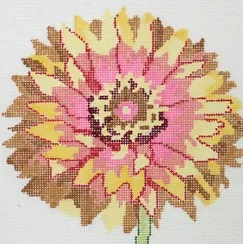 click here to view larger image of Simple Flowers - Summer Day Zinnia (hand painted canvases)