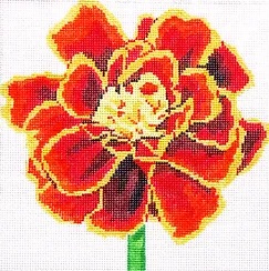click here to view larger image of Simple Flowers - Mahogany Marigold (hand painted canvases)