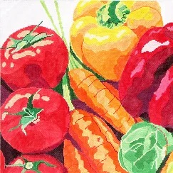 click here to view larger image of Farmers Market - Vegetables #1 (hand painted canvases)