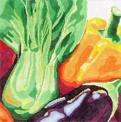 click here to view larger image of Farmers Market - Vegetables #2 (hand painted canvases)