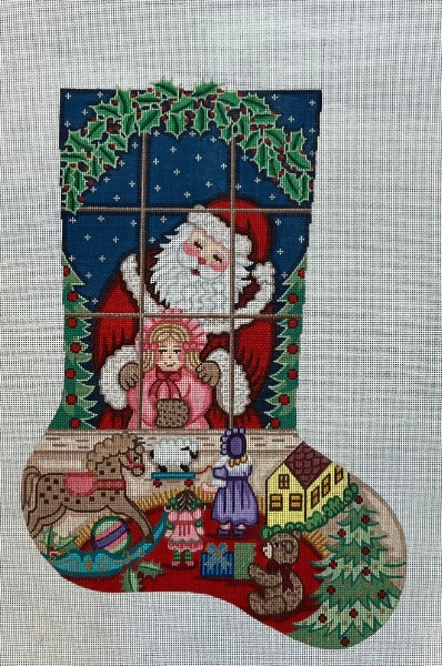 click here to view larger image of Christmas Stocking - 7355-13M (hand painted canvases)