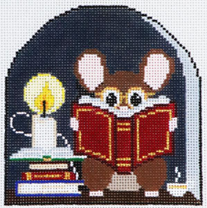 click here to view larger image of Mouse House - Book Worm Mouse (hand painted canvases)