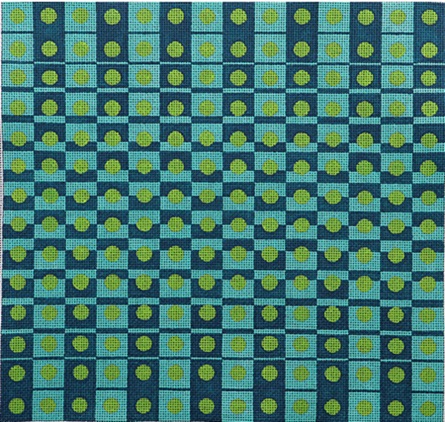 click here to view larger image of Checker Fade/Aqua - 13M (hand painted canvases)