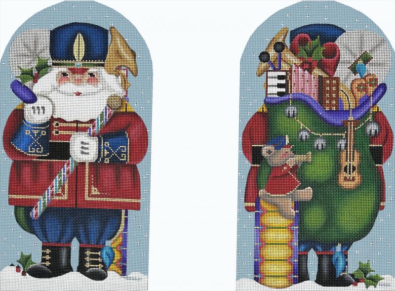 click here to view larger image of Music Santa 2-Sided Dome (hand painted canvases)