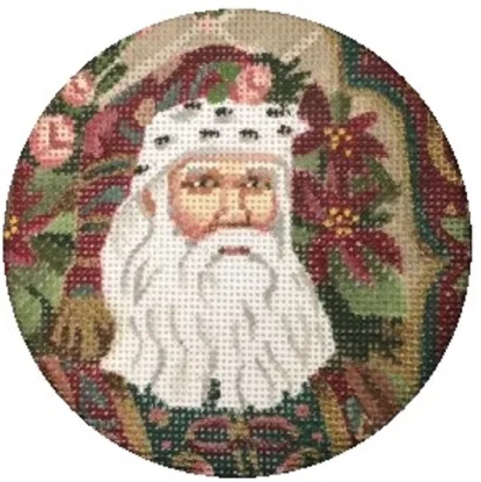 click here to view larger image of Santa's Bouquet Ornament (hand painted canvases)