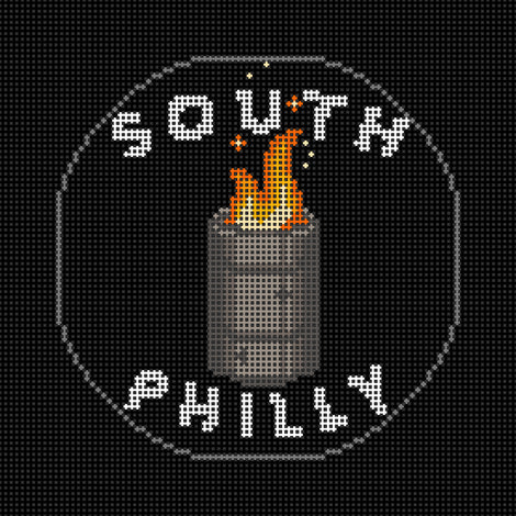 click here to view larger image of South Philly Burn Barrel (hand painted canvases)