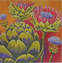 click here to view larger image of Artichokes (hand painted canvases)