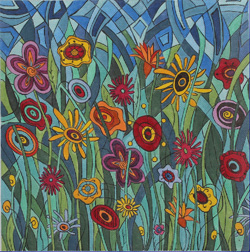 click here to view larger image of Wildflowers III - Be Wild  (hand painted canvases)