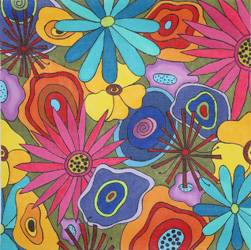 click here to view larger image of Wildflowers I  (hand painted canvases)