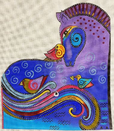 click here to view larger image of Colorful Aquatic Mares (hand painted canvases)