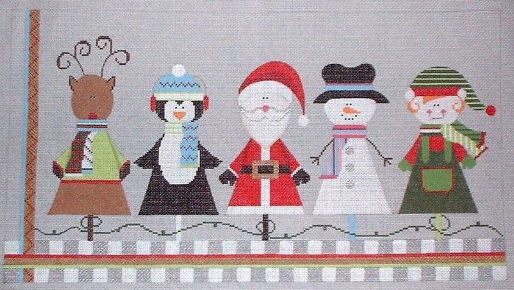 click here to view larger image of Christmas Friends (hand painted canvases)
