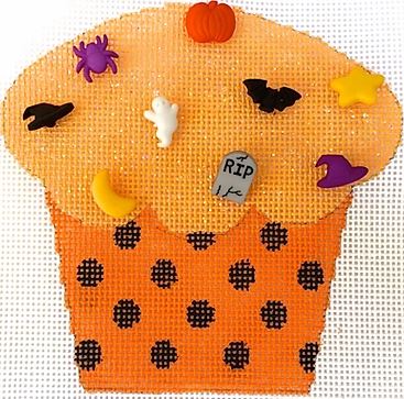 click here to view larger image of Halloween Minis Cupcake (hand painted canvases)
