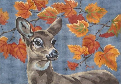 click here to view larger image of Autumn Doe (hand painted canvases)